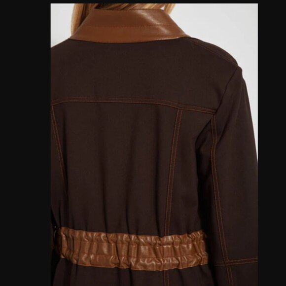 Lysse Margaret Jacket - Brown with Faux Leather Trim - Small - Picture 2 of 16